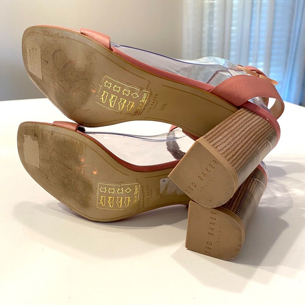 Ted Baker‎ London Milly Women's Pink Block Heels Sandals EU Size 38.5 US Size 8 - Picture 10 of 12